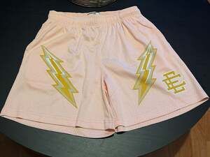 Eric Emanuel Eric Emanuel EE short “Rose Quartz/Yellow Bolt” L